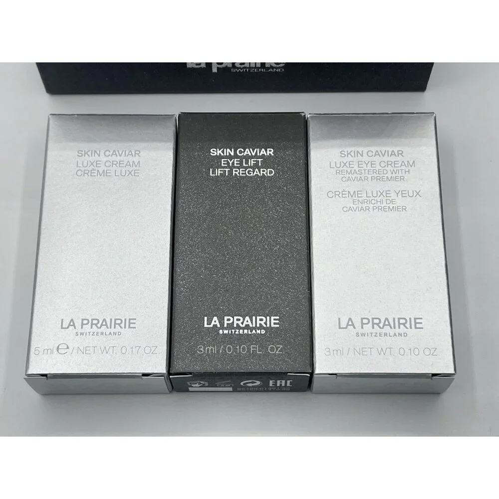 La Prairie Skin Caviar Travel Sample Set Luxe Cream Eye Lift Luxe Eye Cream 3 Pc